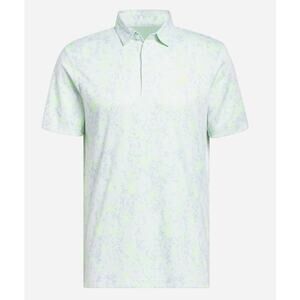 Adidas Golf Jacquard Polo Shirt Yellow Green Medium
